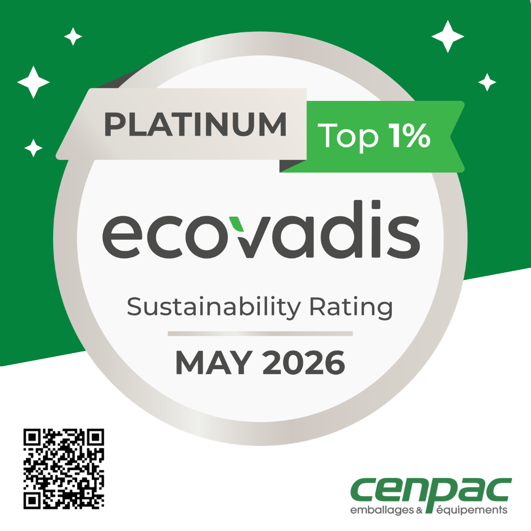Médaille Ecovadis Platinum Cenpac
